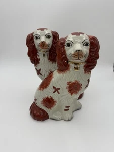De colección. "Antigua figura estatuas de perro King Charles Spaniel estilo Staffordshire 9,5"""  - Imagen 1 de 17