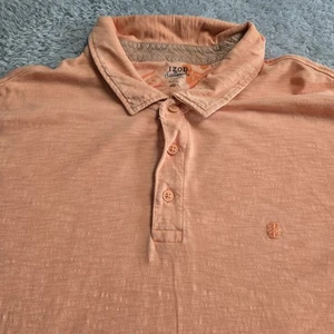 Izod Saltwater Polo Shirt Men 2XL Orange Golf Short Sleeve Cotton - Picture 1 of 7