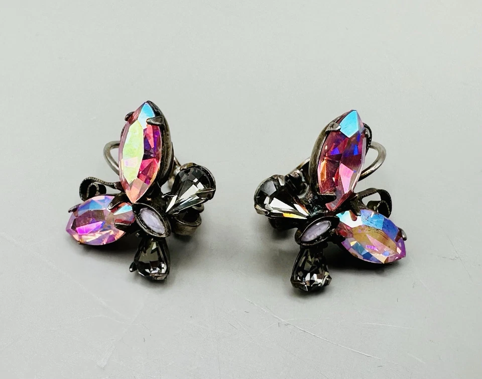 Pendientes mariposa de cristal rosa Sorrelli raros  Foto 1 de 4