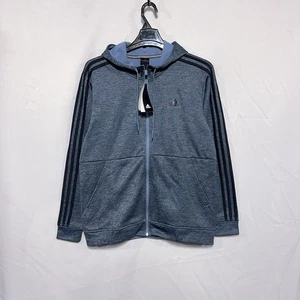 Adidas Men’s M Tech Fleece Full Zip Long Sleeve Hoody Rawste/ Carbon Blue - Picture 1 of 11