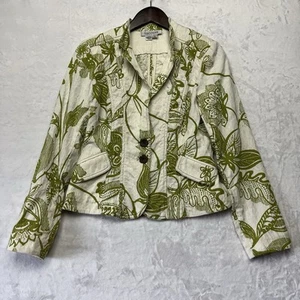 Vintage Kay Unger Blazer Women 8 Regency Core Fitted Fairy Y2K Edwardian Cotton - Picture 1 of 15