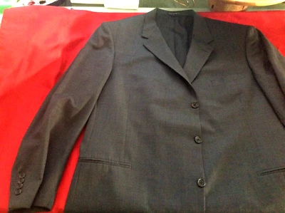 MEN'S SZ 48 XL PIERRE CARDIN SUIT JACKET COAT BLACK SLEEK MODERN CAREER BLAZER - Image 1 of 4