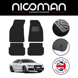 Juego alfombrillas coche a medida de lujo para Audi A6 C6 2009-2011 se adapta genuinamente - Imagen 1 de 8