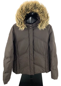 Abrigo Free Country Para Mujer L Grande Chaqueta Hinchada Con Capucha, Piel Extraíble, Cálido - Imagen 1 de 9