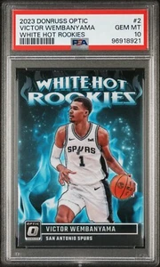 2023-24 Panini Donruss Optic Victor Wembanyama White Hot Rookies #2 PSA 10 - Picture 1 of 3