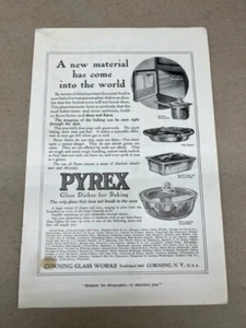 1916 "Pyrex Glass Dishes For Baking" from Corning Glass Works--orig vintage ad - Picture 1 of 1