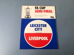 Programa de semifinales de la FA Cup 1974 - Leicester City v Liverpool - Imagen 1 de 5