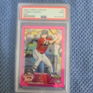 2023 Topps Chrome Corbin Carroll Pink PSA 9 Mint #95 RC Rookie - Picture 1 of 2