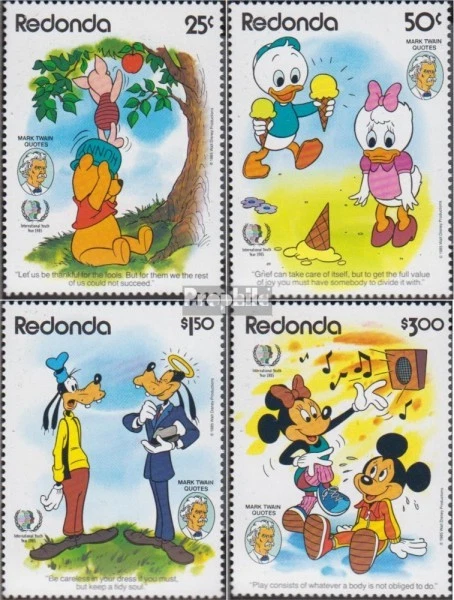 Redonda 182-185 mint/MNH 1985 Walt-Disney-Figures - Изображение 1 из 1