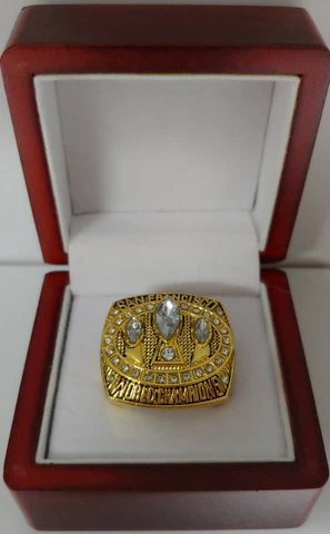 Jerry Rice - 1988 San Francisco 49ers Super Bowl Ring With Wooden Display Box Cover