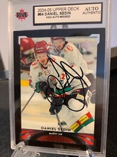 Daniel Sedin 2004-05 Upper Deck All World Edition MODO KSA Authentic Autograph