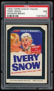 1975 Topps Wacky Packages Sticker Ivery Snow Wonder Bread 3rd PSA 7 - Bild 1 von 2