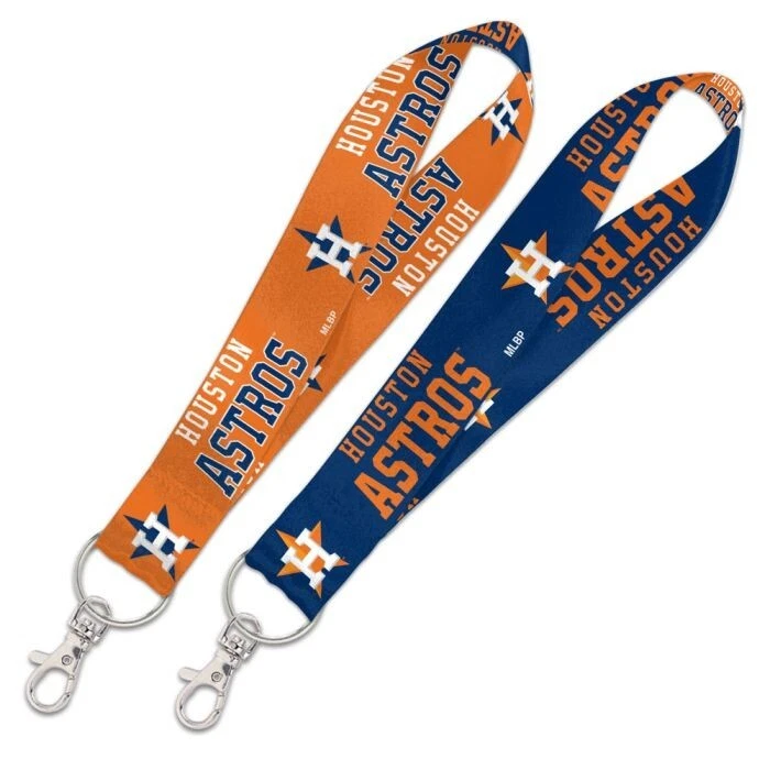 HOUSTON ASTROS WRISTLET LANYARD KEYCHAIN 1" WIDE 8" LONG W/ CLASP MLB - Image 1 of 1