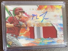 2020 Topps Inception Matt Thaiss Auto RC 3 Color Patch 086/199 Angels!