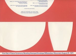 #U563 8c Bowling Embossed Envelope First Day Ceremony Program - Foto 1 di 1