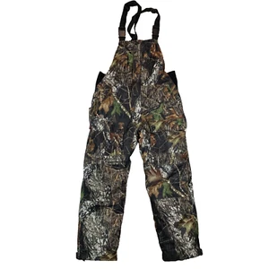 Mossy Oak Green Hunting Camouflage Overall Dungarees Workwear Size L 51W 30.5L - Picture 1 of 19