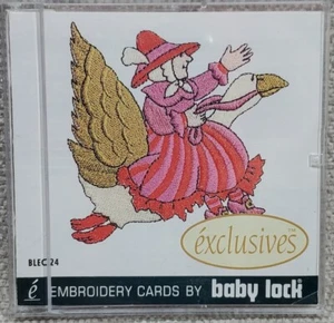 MADRE OCA FIABE Baby Lock macchina ricamo disegno card n.24 BLEC-24 - Foto 1 di 4