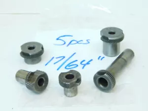 USATO 5 PEZZI. (USA) BOCCOLA TRAPANO RINNOVABILE FISSA SLITTA MACCHINISTA 17/64" .2656" - Foto 1 di 2