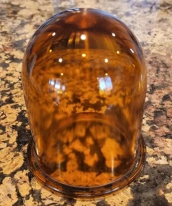 Rare vintage amber glass explostion proof industrial light fixture globe - Picture 1 of 5