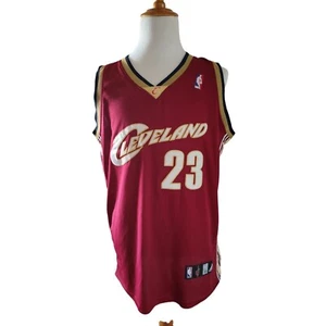 Adidas NBA Cleveland Cavaliers LeBron James #23 Jersey Red/Gold Size 52 - Picture 1 of 7