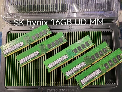 SK Hynix 16GB DDR4 3200MHz 2933MHz 2666MHz 2400MHz 2133MHz 288pin ECC UDIMM RAM - Image 1 of 4