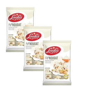 (19,59 EUR/kg) Lonka Soft Nougat Erdnüsse & Früchte 3x 170g - Bild 1 von 1