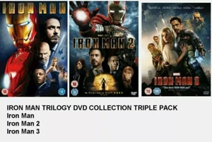 IRON MAN TRILOGY DVD TRIPLE PACK PART 1 2 3 SET MARVEL BOX Original UK Releas R2 - Picture 1 of 1