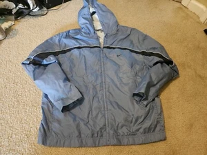 Vintage NIKE TRACKSUIT Top Boys XL (16-18) Blue Y2K 90s Full Zip Windbreaker  - Picture 1 of 12