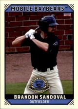 2019 Mobile BayBears Choice #21 Brandon Sandoval Fallbrook California CA Card