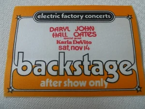 Hall & Oates w/Karla DeVito - After show only pass Nov 14 - Tower Theater - Picture 1 of 2