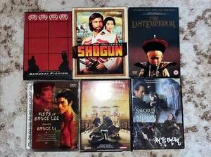 DVD Lot 6 Martial Arts Bruce Lee Shogun Last Emperor Red Cliff Samurai Kung Fu - Imagen 1 de 14