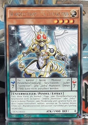 Yugioh - Wandelsternritter Zefraxciton - CROS-DE021 - Rare - Crossed Souls - DE - Bild 1 von 2