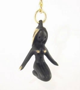 Walter BOSSE Vienna Key Ring Zodiac VIRGO Hagenauer era Brass Keychain Bronze - Picture 1 of 7