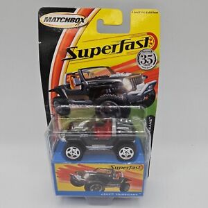 Superfast Matchbox - Black Jeep Hurricane Concept Limited Edition - NIP