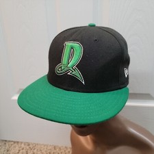 Dayton Dragons Minor League 59Fifty Baseball Cap Black Green Hat Size 7 1/8