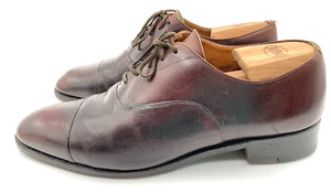 Church's maßgefertigt braun Leder Kappe Zehe Oxford elegante Schuhe Herren 80 C US 9 - Bild 1 von 22