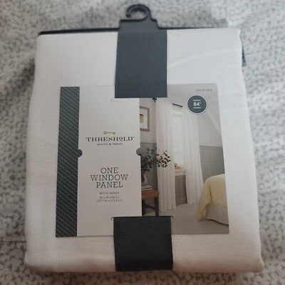 Threshold Light-Filtering Curtain Panel White Farrah One Panel 54" x 84" Z7 - Image 1 of 2