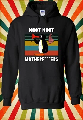 GILDAN Felpa con cappuccio Pingu Noot Noot Motherf*ckers Rude uomo donna unisex 2261