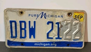 2021 Michigan #DBW-2122 License Plate Pure Michigan White And Blue - Picture 1 of 1
