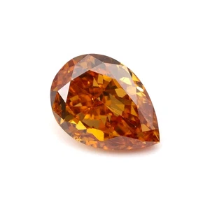0.29 Ct Natural Fancy Deep Color Orange Diamond Pear SI1 GIA Certified Jewelry - Picture 1 of 7