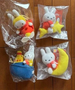 Miffy Plüsch Maskottchen 4-teiliges Set: Schiff, Flugzeug, Mond, Stern selten Kawaii Japan - Bild 1 von 10