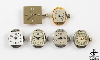 Lote de 6: Reloj Bulova MOVIMIENTOS - SE VENDE COMO ESTÁ/PARA REPUESTOS - incluye esfera y manecillas Foto 1 de 4