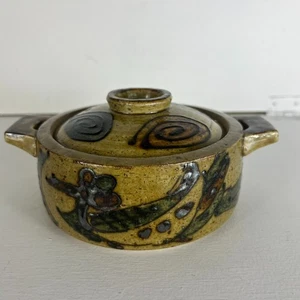 Vintage Studio Art Pottery Stoneware Dish Bowl With Lid - Picture 1 of 11