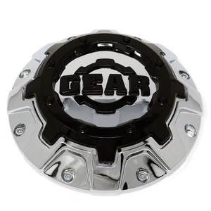 CAP-6C-CB17 / Gear Alloy Chrome With Gloss Black Overlay Bolt-On - Picture 1 of 3