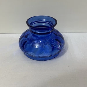 Vintage Cobalt Blue Pressed Glass Lamp Shade – Bubble Optic Style – VTG Globe - Picture 1 of 8