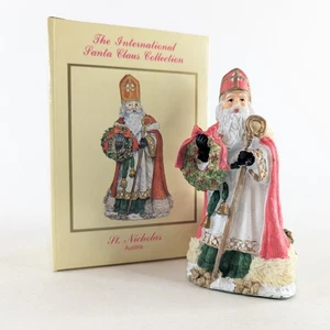 International Santa Claus Collection 1995 St. Nicholas Austria SC20 Figurine Box - Picture 1 of 6