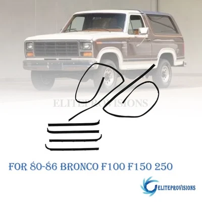Window Sweep & Run Channel Weatherstrip Seals Kit for 80-86 Bronco F100 F150 250 Foto 1 de 4