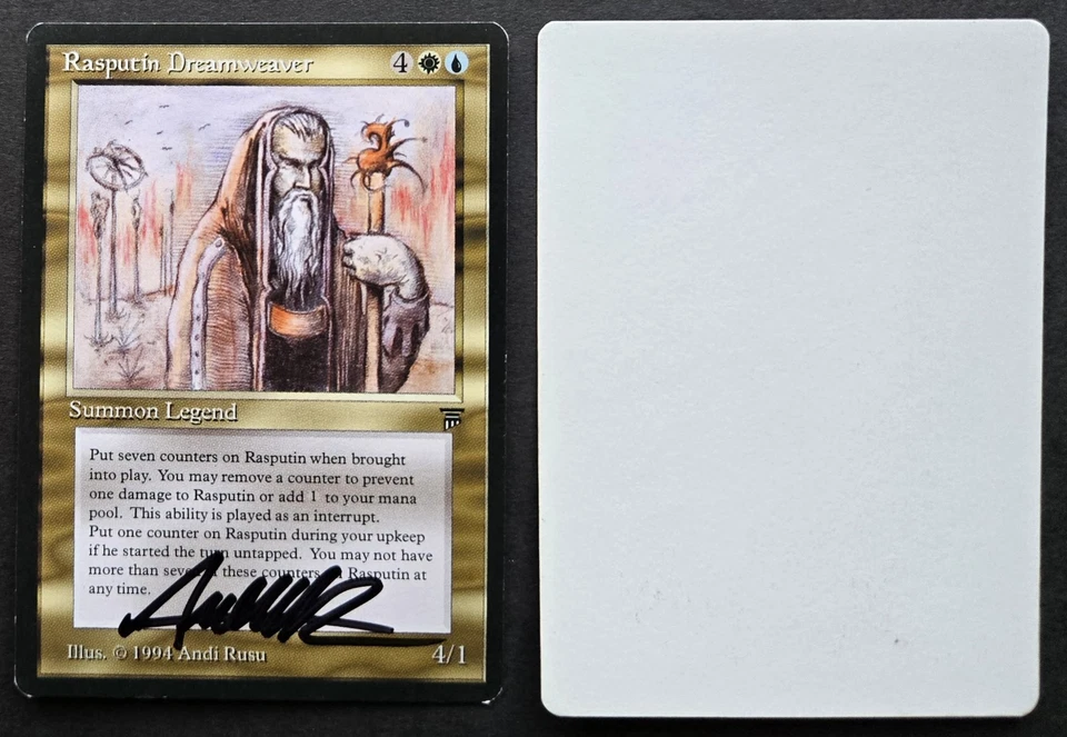 Signed MTG Magic ARTIST PROOF _ Legends RASPUTIN DREAMWEAVER _ 1/100 Andi Rusu! - Image 1 of 1