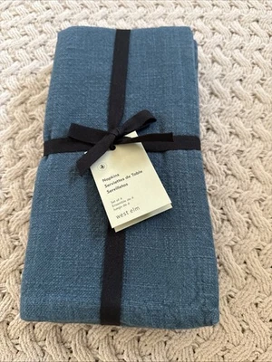 Servilletas de algodón West Elm Midnight (juego de 4) nuevas con etiquetas Foto 1 de 4