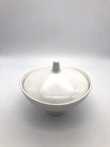 MCM Boontonware White Sugar Bowl W/ Lid Melamine Plastic 1960s 3521-02 - Picture 1 of 5